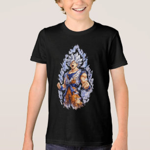 Anime-inspiriertes Krieger-Grafik-T-Shirt – Schwar Tri-Blend Shirt