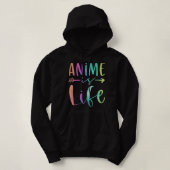 Anime is Life Boy Girl Manga Anime Lover Geschenke Hoodie (Design vorne)