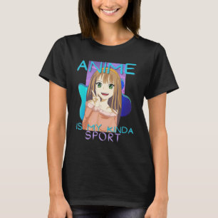 Anime is My Kinda Sport Anime Girl Hand Peace V Fi T-Shirt