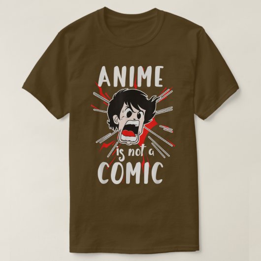Anime Is Not A Comic  Japan Otaku Anime Slogan  T-Shirt (Design vorne)