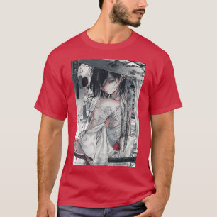 Anime Japanese Aesthetic Samurai Girl Soft Grunge T-Shirt