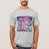 Anime Japanese Girl Smoking T-Shirt (Vorderseite)