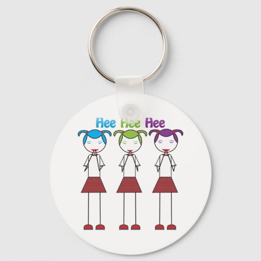 Anime Japanese Girls Giggling Schlüsselanhänger (Vorderseite)
