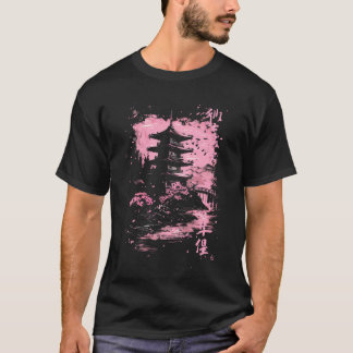 Anime Japanische Landschaft Tempel Sakura Japan Ze T-Shirt