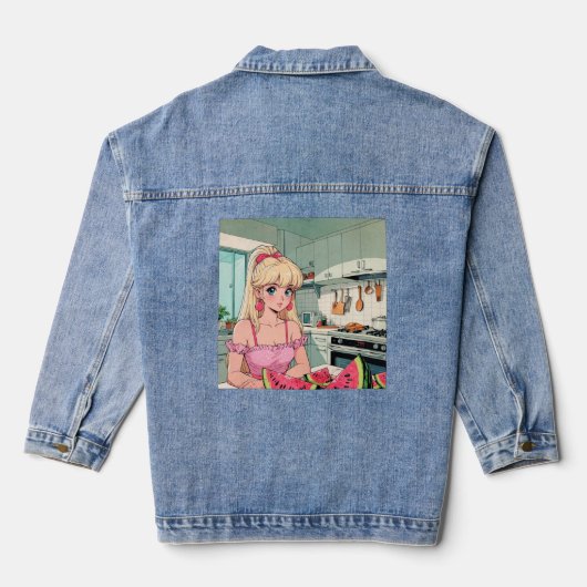 Anime Jeansjacke (Rückseite)