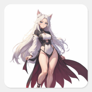 Anime Joy Quadratischer Aufkleber