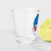 Anime-Junge, blauer Cartoon Schnapsglas (Links)