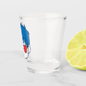 Anime-Junge, blauer Cartoon Schnapsglas (Rechts)