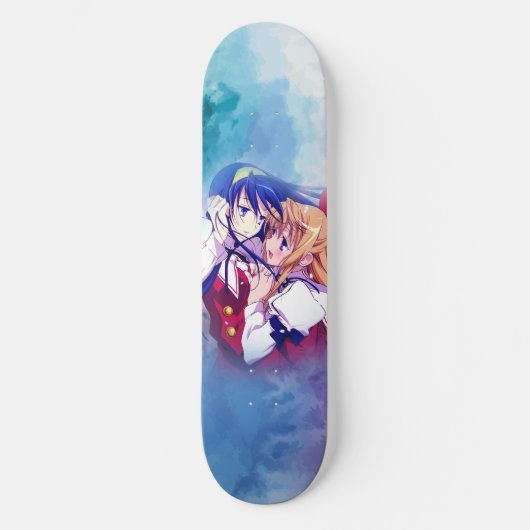 Anime-Junge-Paar Liebe cool Skateboard (Vorderseite)