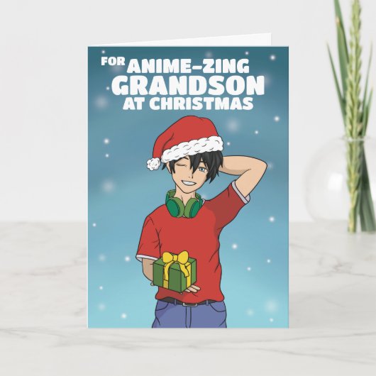 Anime-Junge Weihnachten (Vorderseite)
