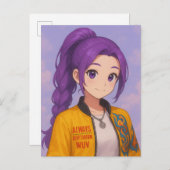 Anime K-Pop Idol Group | Original Manga-Style Pop  Einladungspostkarte (Vorne/Hinten)