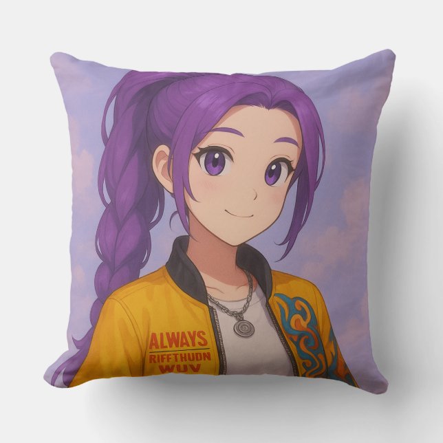 Anime K-Pop Idol Group | Original Manga-Style Pop  Kissen (Vorderseite)