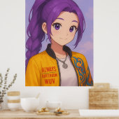 Anime K-Pop Idol Group | Original Manga-Style Pop Poster (Küche)