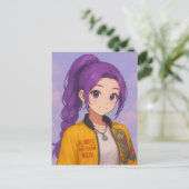 Anime K-Pop Idol Group | Original Manga-Style Pop  Postkarte (Stehend Vorderseite)