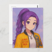 Anime K-Pop Idol Group | Original Manga-Style Pop  Postkarte (Vorne/Hinten)