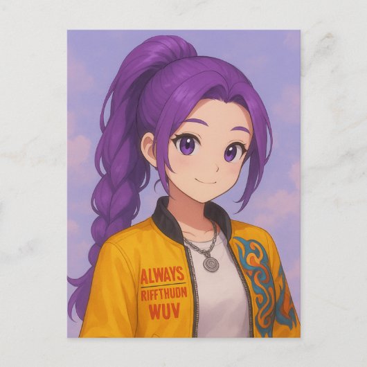 Anime K-Pop Idol Group | Original Manga-Style Pop  Postkarte (Vorderseite)