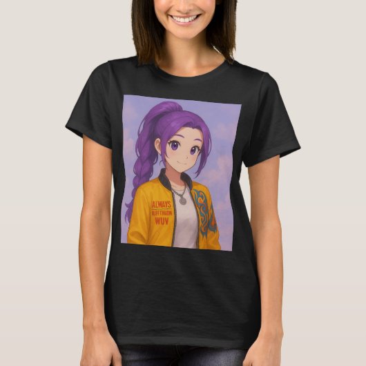 Anime K-Pop Idol Group | Original Manga-Style Pop  T-Shirt (Vorderseite)