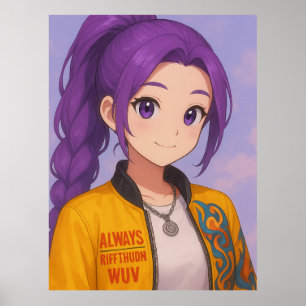 Anime K-Pop Idol-Gruppe Original Manga-Style Pop Poster