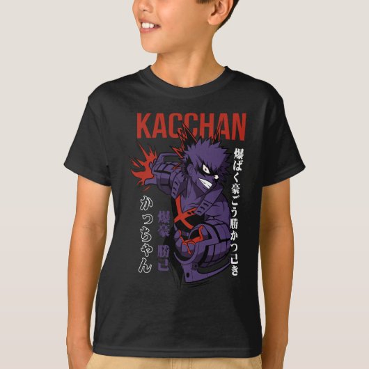 Anime Kacchan Bakugo T-Shirt (Vorderseite)