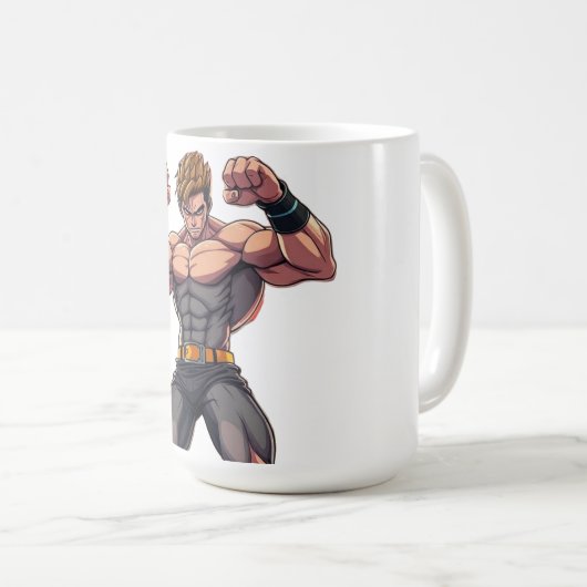 Anime-Kämpfer Kaffeetasse (VorderseiteRechts)