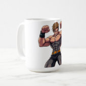 Anime-Kämpfer Kaffeetasse (Vorderseite Links)