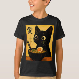 Anime-Katz-Ramen Japanische Lustige Grafische T-Sh T-Shirt