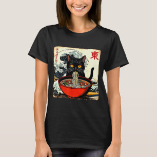 Anime-Katz-Ramen Japanische Lustige Grafische T-Sh T-Shirt