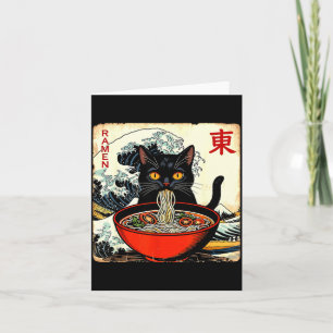 Anime-Katze-Ramen Japanische Lustige Grafische T-S Karte