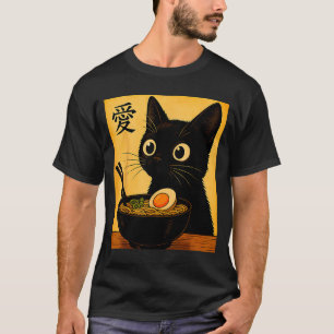 Anime-Katze-Ramen Japanische Lustige Grafische T-S T-Shirt