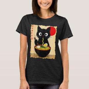 Anime-Katze-Ramen Japanische Lustige Katze Grafisc T-Shirt