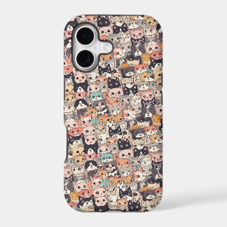 Anime-Katzen, die Muster wiederholen