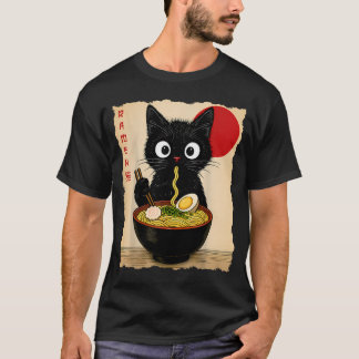 Anime Katzen Ramen Japanisch Lustige Katzen s T-Shirt