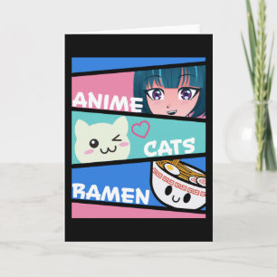 Anime Katzen Ramen Manga Cosplay Japan Kawaii Gesc Karte