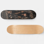 Anime-Katzenmädchen-Goth-Schwarzes-Skateboard-Deck Skateboard (Horizontal)