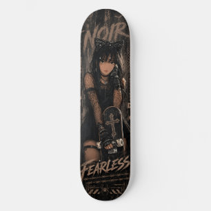 Anime-Katzenmädchen-Goth-Schwarzes-Skateboard-Deck Skateboard