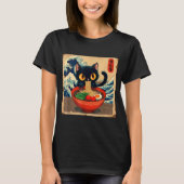Anime Kawaii Cat Ramen Japanese Vibes T-Shirt (Vorderseite)