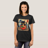 Anime Kawaii Cat Ramen Japanese Vibes T-Shirt (Vorne ganz)