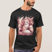 Anime Kawaii Kitsune Fox Japanese Nine Tails T-Shirt (Vorderseite)