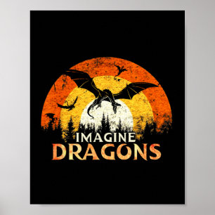 Anime Kawaii Mythische Fantasy Dragons Imagine Vin Poster