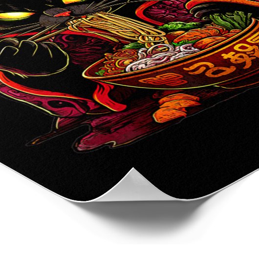 Anime Kids Cat Ramen Japanisch Kids Kawaii Cat Ram Poster (Ecke)