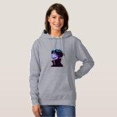 Anime King Gothic Male Portrait with Blue Crown Hoodie (Vorne ganz)