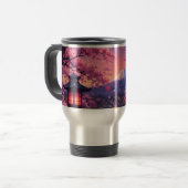 Anime-Kirschblüten-Kaffeetasse Reisebecher (Vorderseite Links)