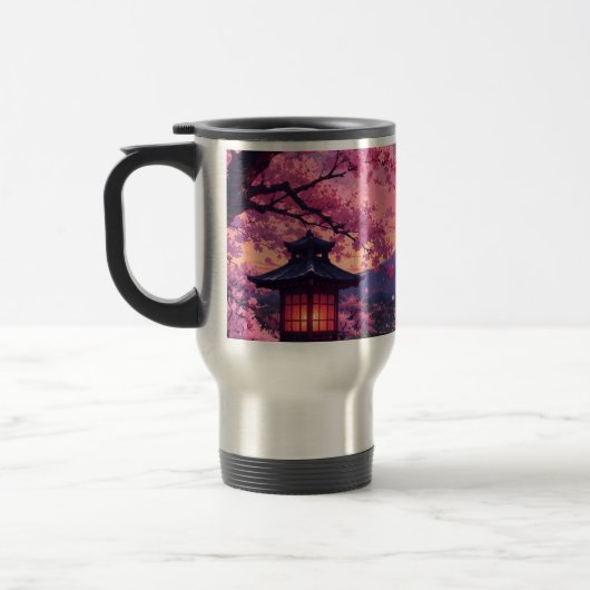 Anime-Kirschblüten-Kaffeetasse Reisebecher (Links)