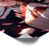 Anime Kitsune Girl Niedlich Fox Fantasy Art Poster (Ecke)