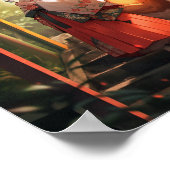 Anime Kitsune Girl Niedlich Fox Fantasy Art Poster (Ecke)