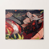 Anime Kitsune Girl Niedlich Fox Fantasy Art Puzzle (Horizontal)