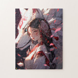 Anime Kitsune Girl Niedlich Fox Fantasy Art Puzzle