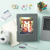 Anime Kitsune Niedlich Fox Fantasy Art Aufkleber (iPad Hülle)