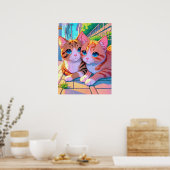 Anime Kittens Poster (Küche)