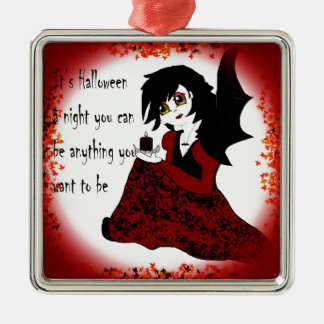 Anime-kleines Mädchen-Vampir Silbernes Ornament